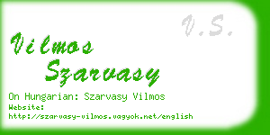 vilmos szarvasy business card